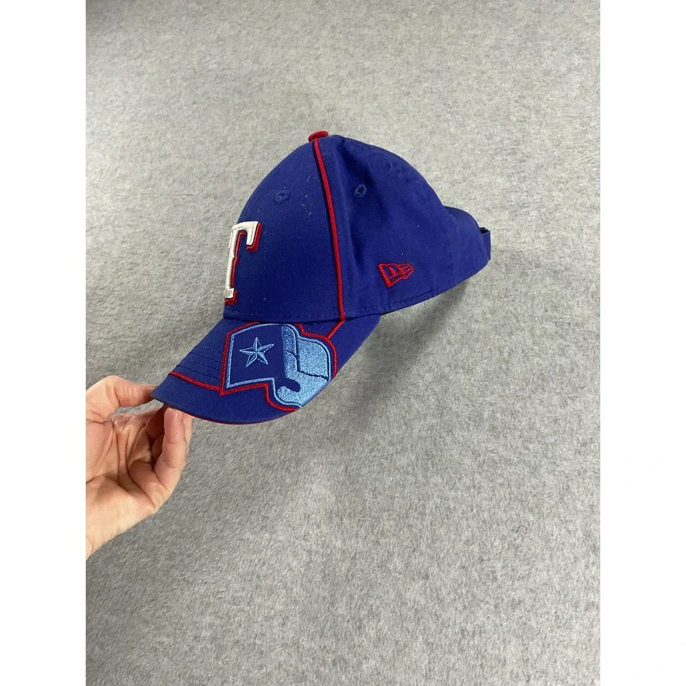 New Era 9FORTY Texas Rangers Youth Hat Royal Blue Adjustable Baseball Cap MLB